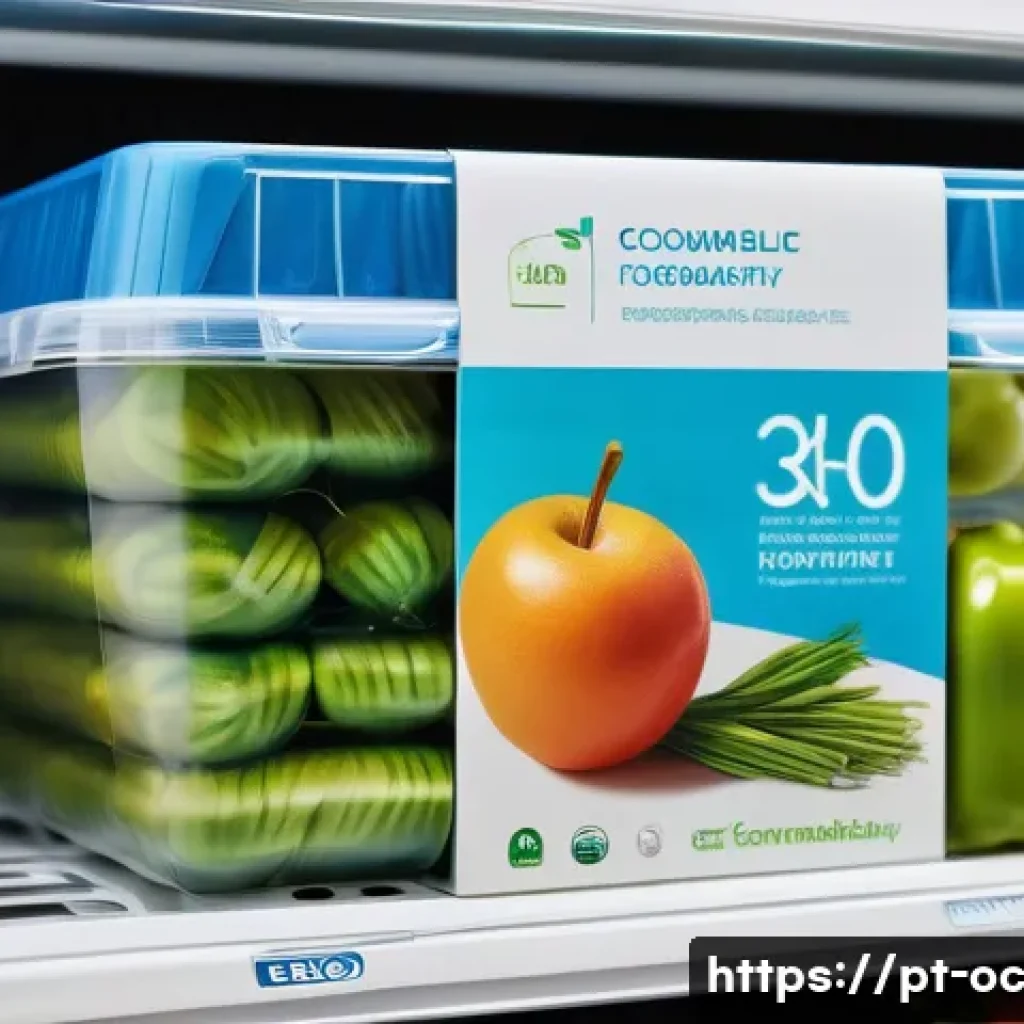 대체 플라스틱 소재의 사용 사례 분석 - A detailed close-up of eco-friendly packaging made from PLA bioplastic, showcasing its transparent, ...